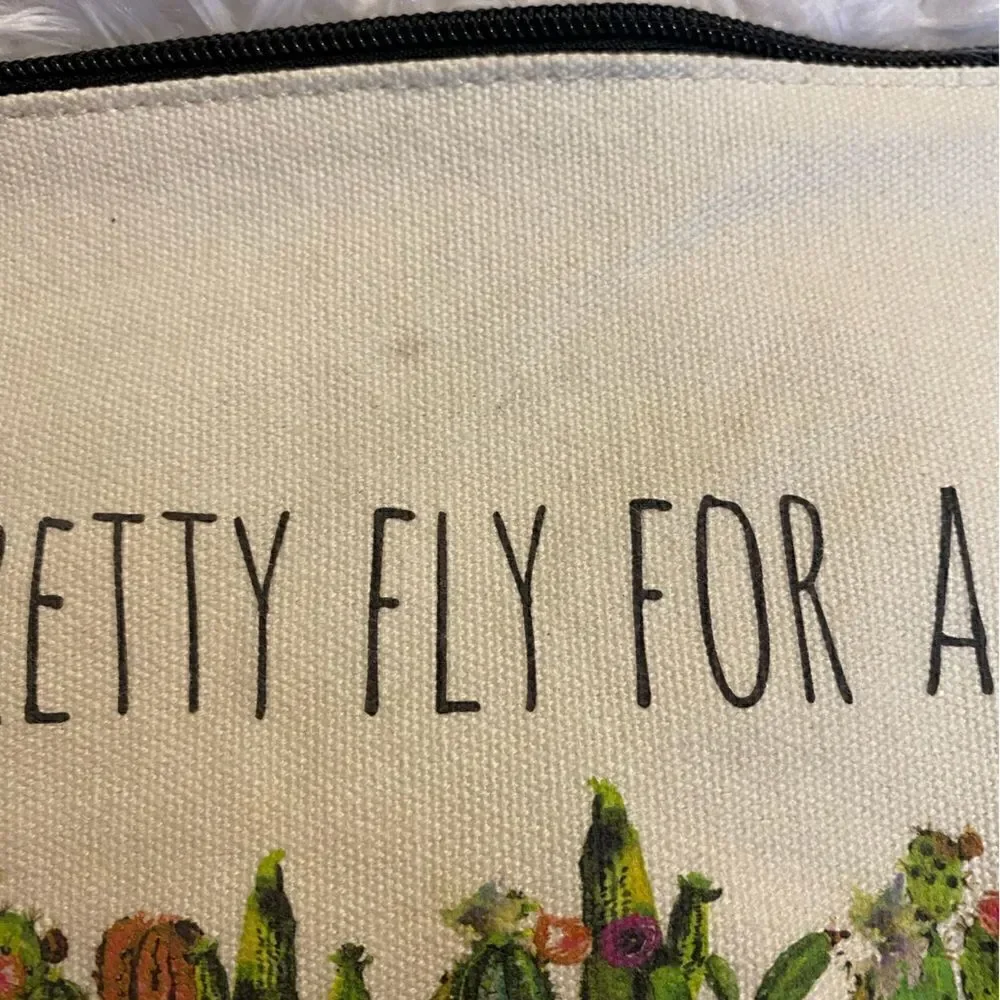 Pretty Fly for a Cacti Canvas Zip Pouch